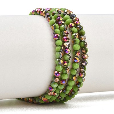 Electroplate Glass Beads Stradns EGLA-H114-02B-08-1