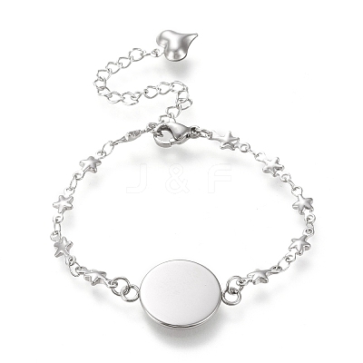Tarnish Resistant 304 Stainless Steel Bracelet Making STAS-L248-008P-B-1