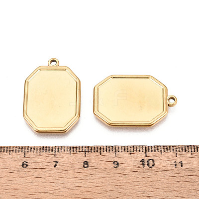 304 Stainless Steel Pendant Cabochon Settings STAS-N108-75G-1