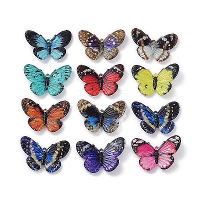 Spray Painted Acrylic Pendants TACR-A004-06-1