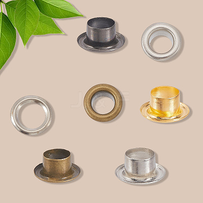 200 Sets 4 Colors Iron Grommet Eyelet Findings SCRA-GF0001-10A-03-1