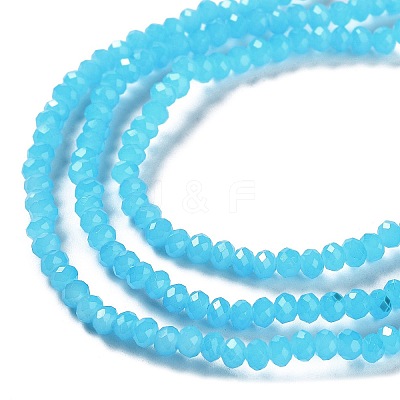 Baking Paint Imitation Jade Glass Bead Strands DGLA-A034-J4MM-A13-1