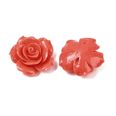Synthetic Coral Dyed Carved Beads SHEL-Z003-01A-1