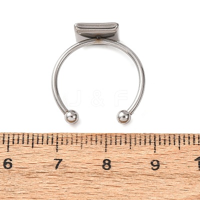 304 Stainless Steel Cuff Rings Components SA-CBA8B85-10C-P-1