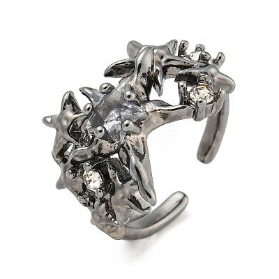 Star Zinc Alloy Open Cuff Ring LS-RJEW-Z048-01B-04-1