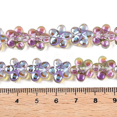 Electroplate Glass Beads Strands EGLA-T028-02J-1