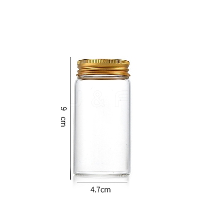 Column Glass Screw Top Bead Storage Tubes CON-WH0086-094E-02-1