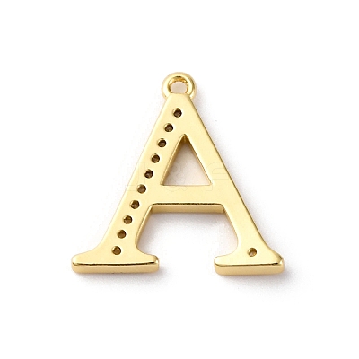 Rack Plating Brass Micro Pave Cubic Zirconia Pendant KK-H449-76G-19-1