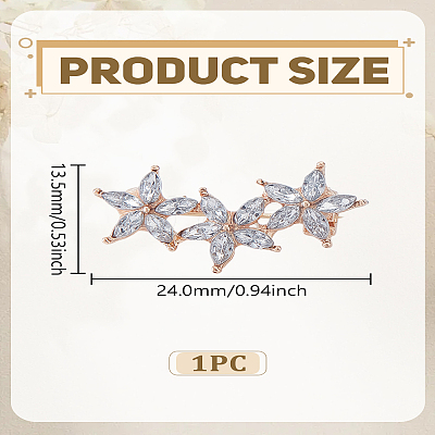 1Pc Alloy Rhinestone Brooches JEWB-LP0002-10-1