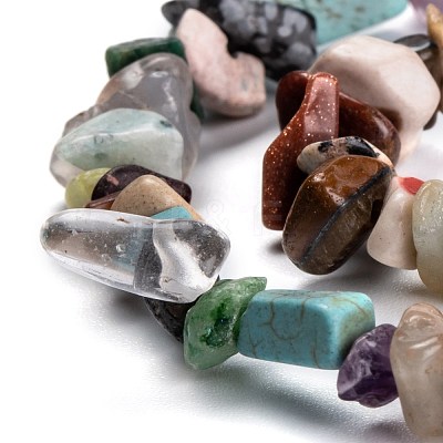 Natural & Synthetic Mixed Gemstone Beads Strands G-F703-13-1