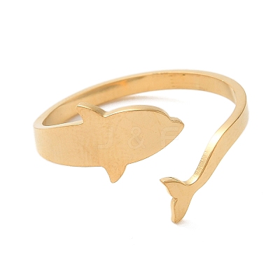 304 Stainless Steel Open Cuff Rings RJEW-K262-01A-G-1