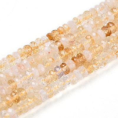 Natural Citrine(Heated) Beads Strands G-T141-43-1