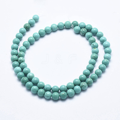 Natural Magnesite Beads Strands G-K244-02-8mm-02-1