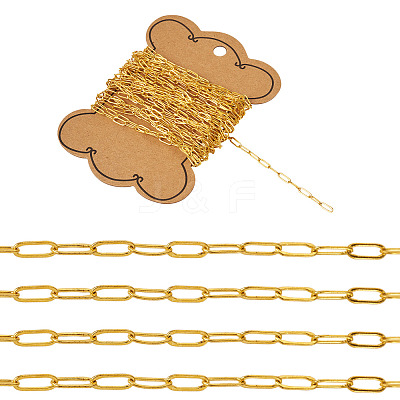 5M Brass Paperclip Chains CHC-TA0001-39G-1
