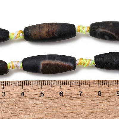 Natural Banded Agate Beads Strands G-B177-A01-01-1