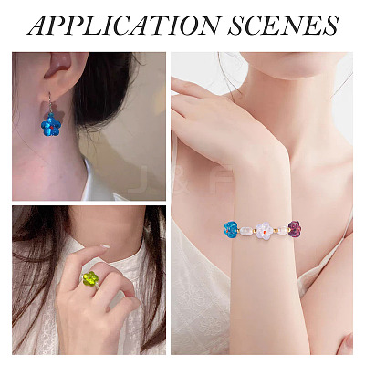 10Pcs Transparent Handmade Bumpy Lampwork Beads LAMP-TADJ0001-48C-1