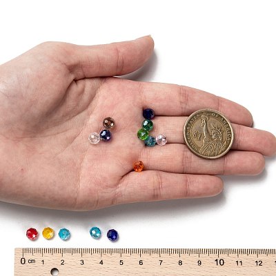 10 Colors Electroplate Glass Beads EGLA-X0006-01B-6mm-1