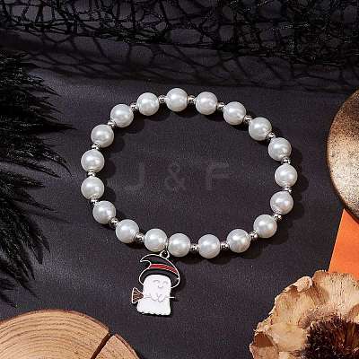 Alloy Enamel Charm Bracelets BJEW-JB10851-01-1