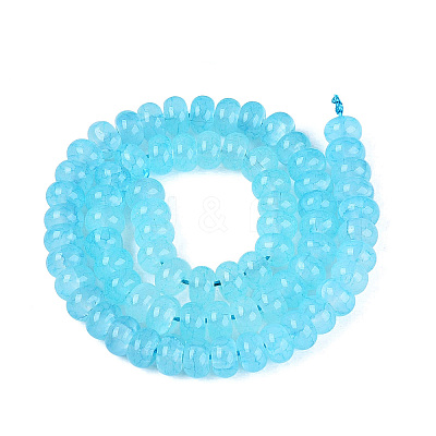Imitation Jade Crackle Glass Beads Strands GLAA-Q108-05A-A03-1