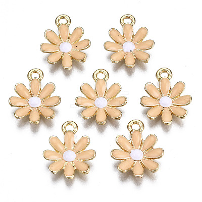 Light Gold Plated Alloy Pendants ENAM-T009-39-1