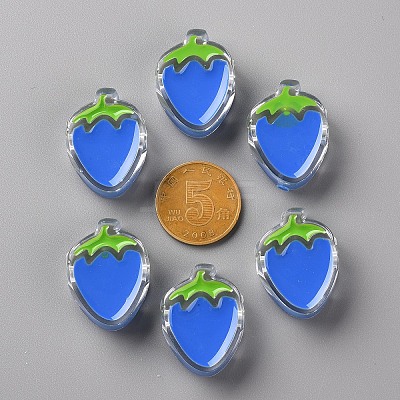 Transparent Enamel Acrylic Beads TACR-S155-003K-1
