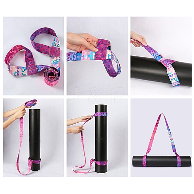 2 Pcs Polyester Yoga Mat Strap AJEW-GF0003-47-1