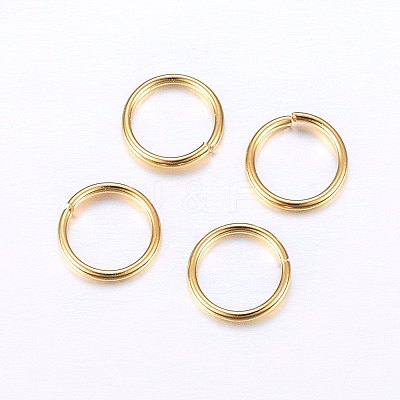 304 Stainless Steel Open Jump Rings X-STAS-O098-01G-15-1