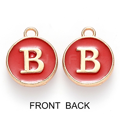 Golden Plated Enamel Alloy Charms ENAM-SZ0001-26C-B-1