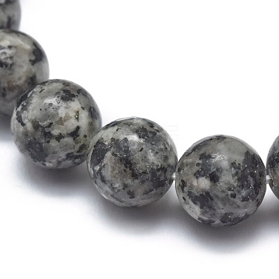 Natural Sesame Jasper/Kiwi Jasper Bead Stretch Bracelets X-BJEW-K212-B-033-1