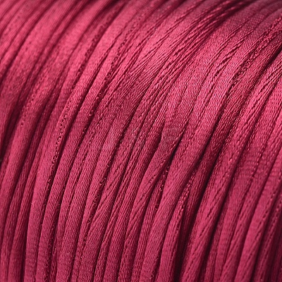 Round Nylon Satin Rattail Cord LS-NWIR-WH0009-15A-04-1