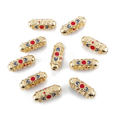 Real 18K Gold Plated Brass Tube Beads KK-A155-23G-1