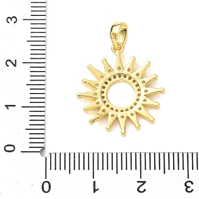 Brass Micro Pave Cubic Zirconia Pendants X-KK-F914-02A-G-1