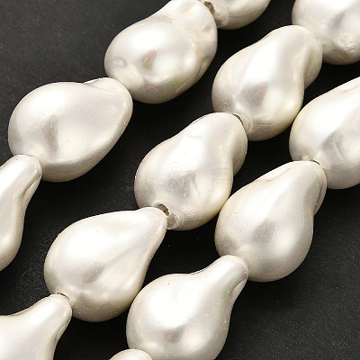 Electroplate Porcelain Beads Strands BSHE-C009-04A-1