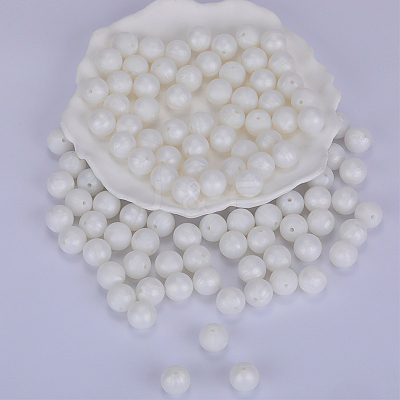 Round Silicone Focal Beads SI-JX0046A-41-1