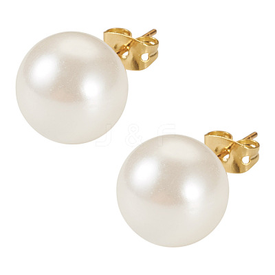 925 Sterling Silver Round Stud Earrings EJEW-TAC00030-04-1