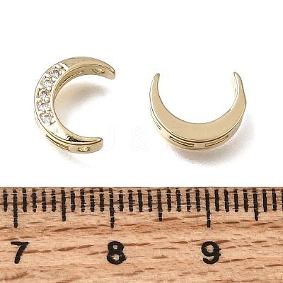 Brass Micro Pave Clear Cubic Zirconia Beads LS-CU-CBAC809-01G-1