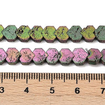 Electroplated Natural Lava Rock Beads Strands G-K388-04B-04-1