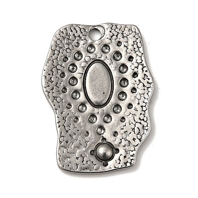 Tibetan Style 304 Stainless Steel Pendant Rhinestone Settings STAS-G278-26AS-1
