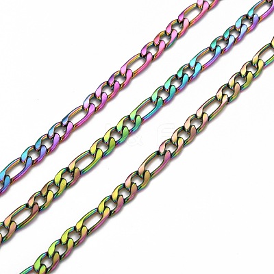 Ion Plating(IP) 304 Stainless Steel Figaro Chains CHS-H007-30MC-1