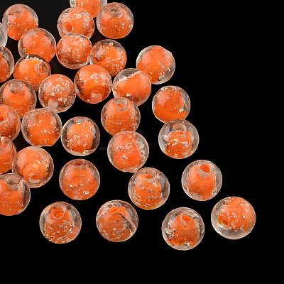 Handmade Luminous Lampwork Beads LAMP-R125-8mm-M-1