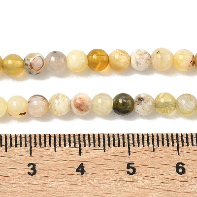 Natural Yellow Opal Beads Strands G-I213-18-4mm-1