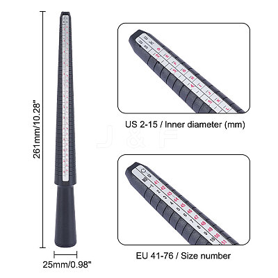 Plastic Ring Sizer Mandrel TOOL-WH0051-84-1
