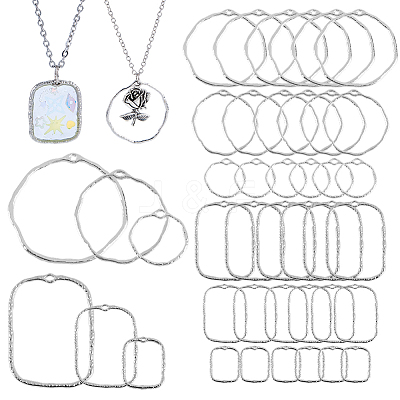 48pcs 6 Styles Tibetan Style Zinc Alloy Pendants FIND-SP0005-02P-1