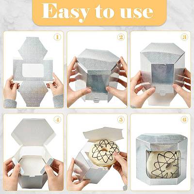 Hexagon Laser Window Paper Gift Boxes CON-FZC0002-001B-02-1