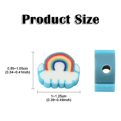 30Pcs Handmade Polymer Clay Beads CLAY-YW0002-26A-1