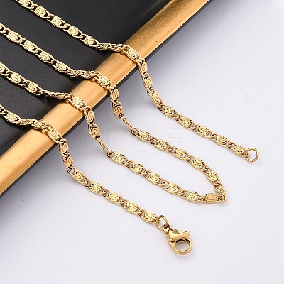 304 Stainless Steel Lumachina Chain Necklaces NJEW-Q013-07G-1