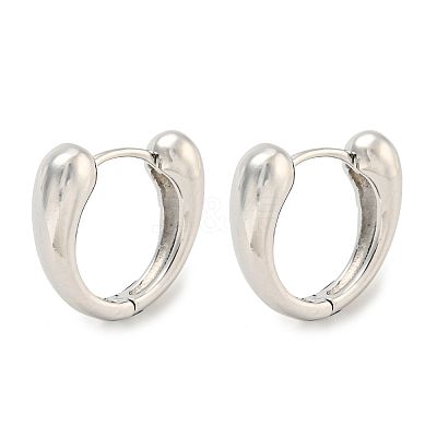 Brass Hoop Earrings EJEW-L211-010K-P-1