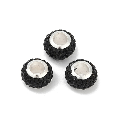 Alloy Rhinestone Clay Pave Beads ALRI-D300-03S-10-1