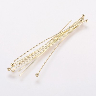 Rack Plating Brass Ball Head pins S-KK-E680-03-0.5x50-G-1