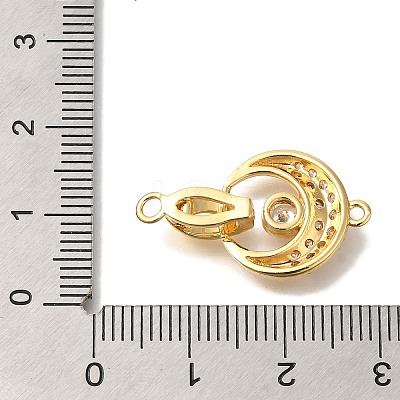 Brass Micro Pave Clear Cubic Zirconia Fold Over Clasps LS-KK-K389-127G-1